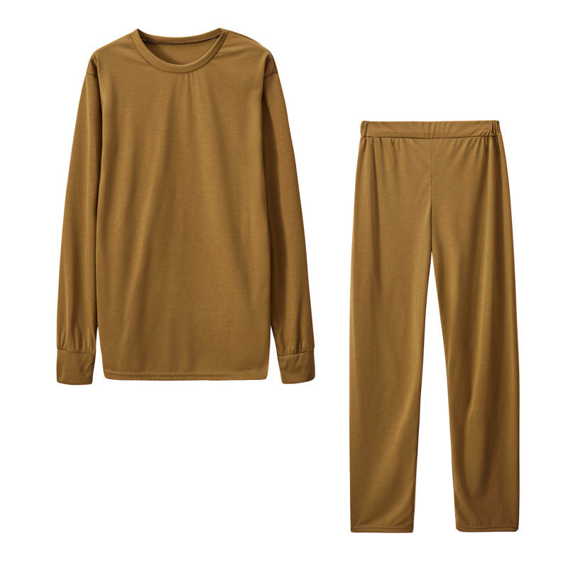 Damen Langarm Schlafanzug Set mit elastischen Hosen EB