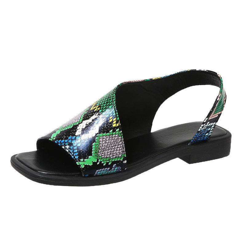 Damen Offene Zehentrenner-Sandalen mit modischem Design und atmungsaktiver Obermaterialstruktur EB