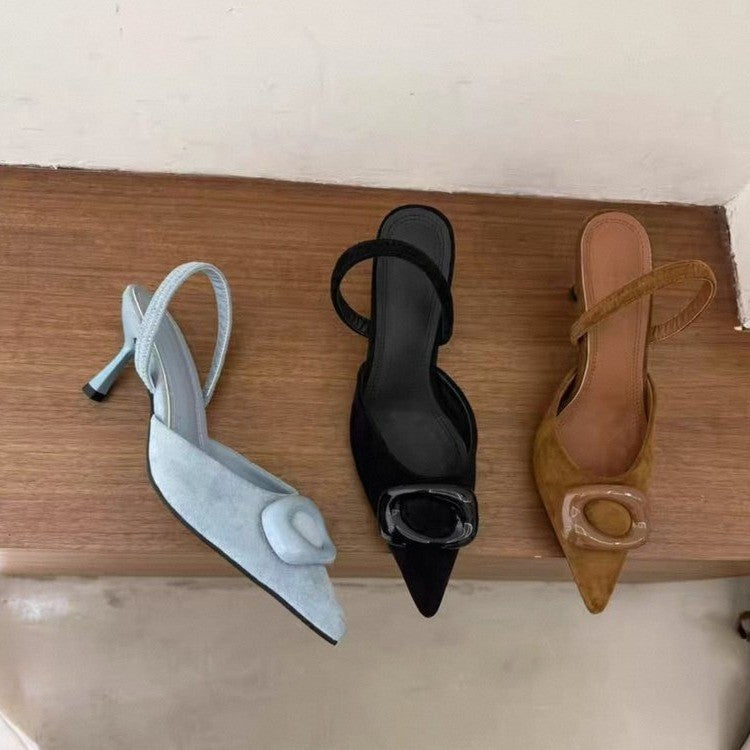 Damen Slingback-Pumps mit elegantem Punktdesign und modischem Riemen EB