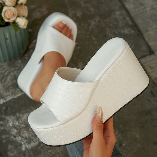 Damen Wedge-Pantoletten mit transparentem Obermaterial und komfortabler Sohle EB