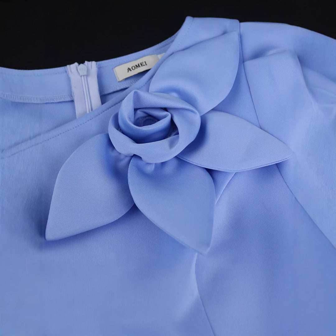 Damen Elegantes Etuikleid mit floralem Detail EB