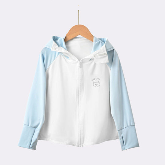 Mädchen funktionale UV-Schutzjacke mit Kapuze EB