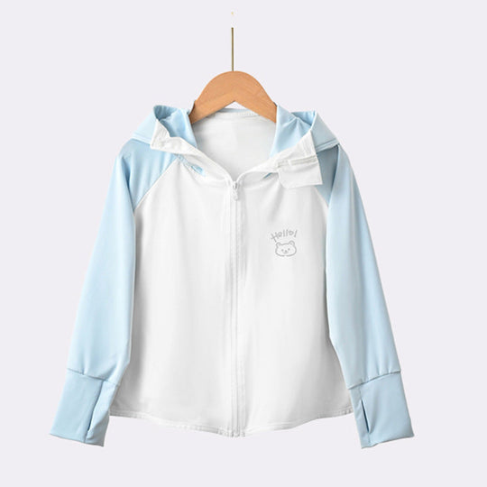 Mädchen Übergangsjacke mit Kapuze und niedlichem Tiermotiv EB
