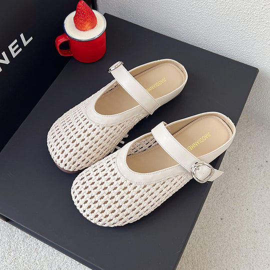 Damen Komfortable Clogs mit elegantem Riemen und luftigen Netzdesign EB
