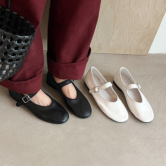 Damen Ballerinas mit verstellbarem Riemchen und komfortabler Innensohle EB
