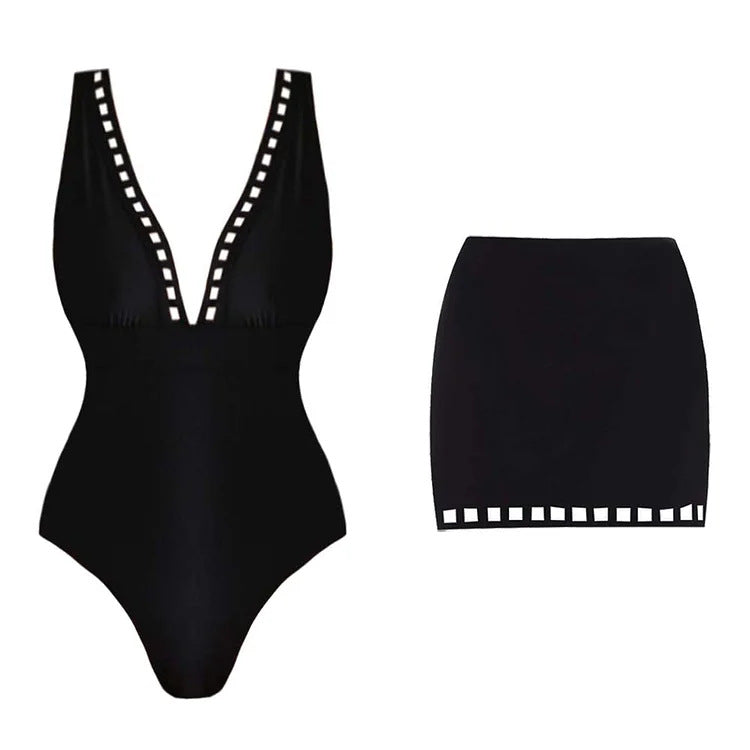 Damen Badeanzug mit elegantem Schnitt und modischen Details EB
