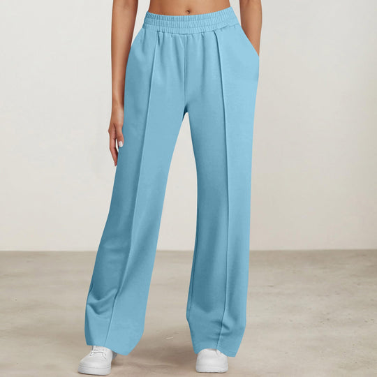 Damen nan elegante Bundfalten-Hose mit hohem Komfortbund, Bügelfalte und seitlichen Eingrifftaschen EB
