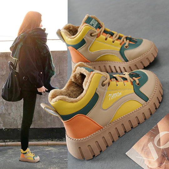 Damen Sportliche High-Top Sneakers mit gefüttertem Innenbereich und rutschfester Sohle EB