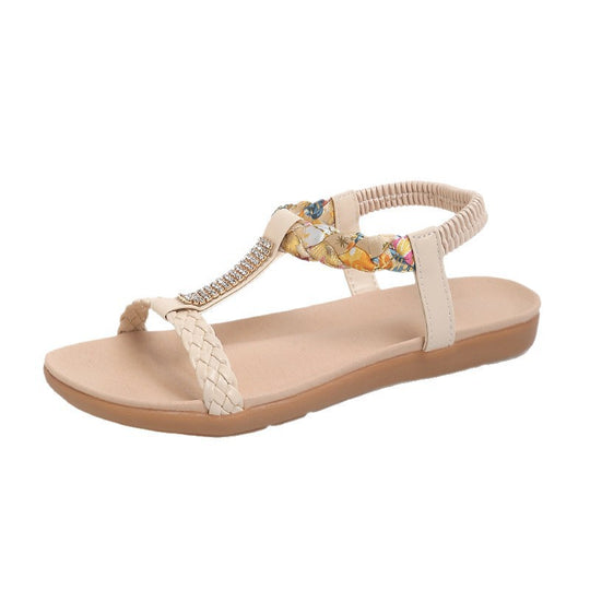 Damen modische Sandalen mit floralem Design und komfortablem Fußbett EB