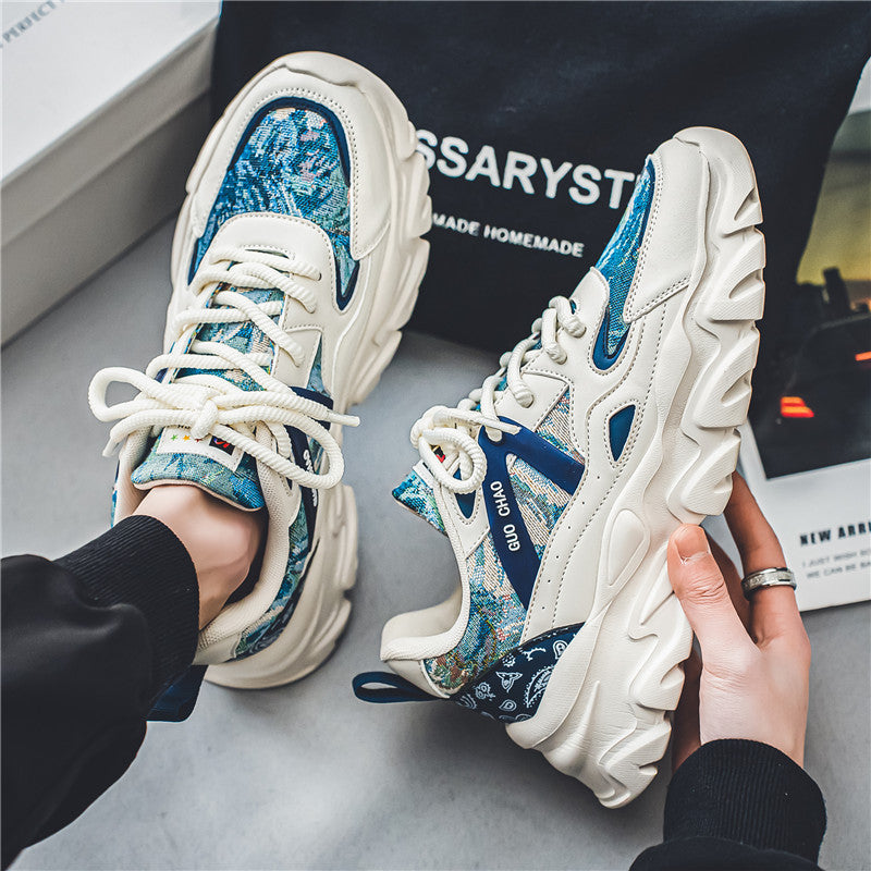 Damen Sportliche Chunky Sneakers mit atmungsaktiver Obermaterialkombination EB
