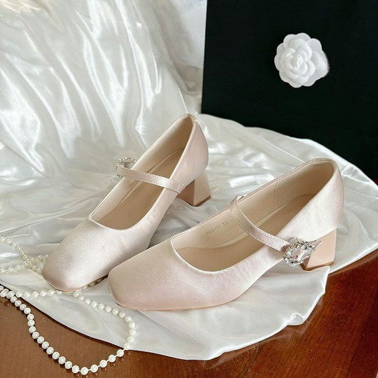 Damen elegante Ballerinas mit Schmuckdetail EB