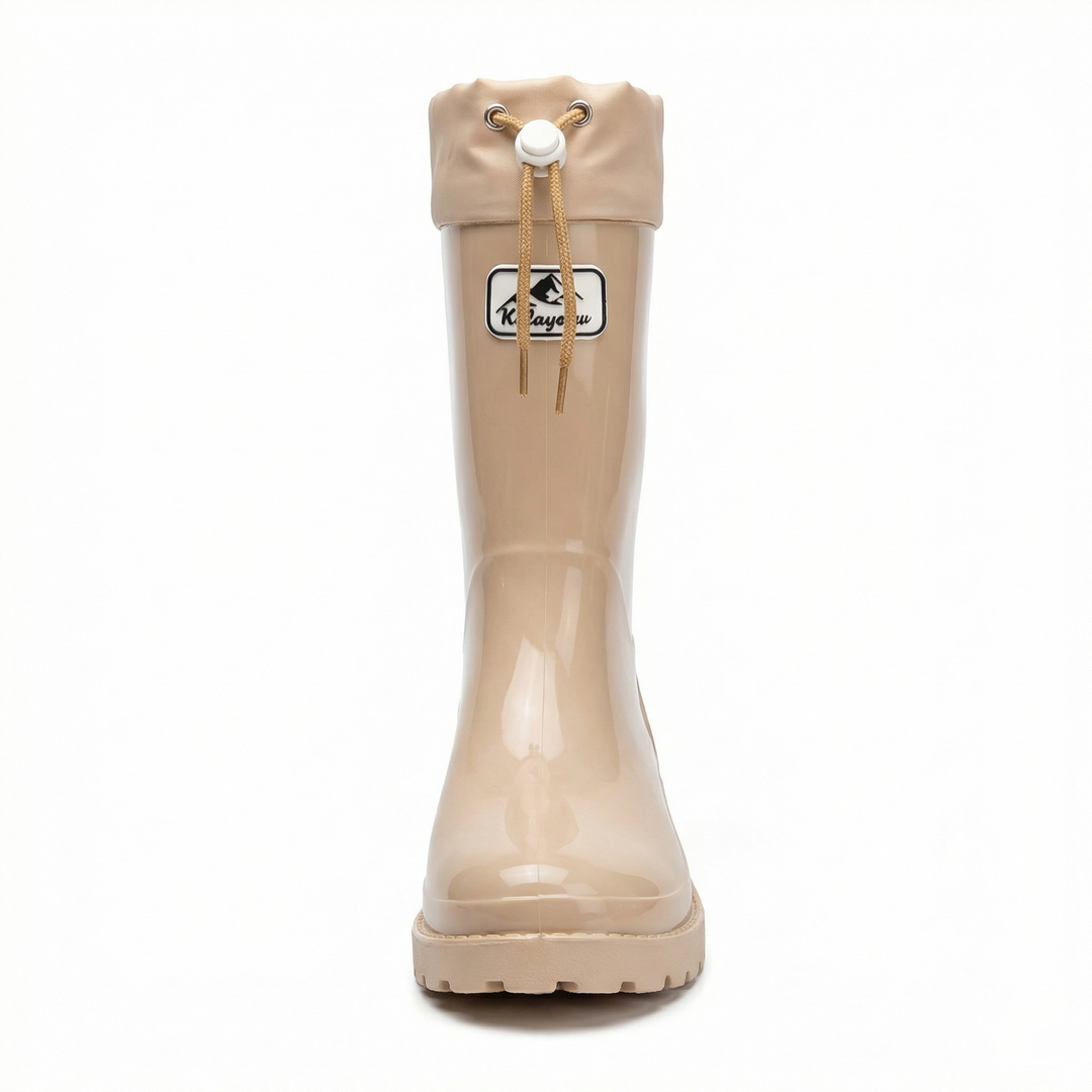 Damen Hochwertige und Stylische Gummistiefel mit Verstellbarem Schnürsystem EB