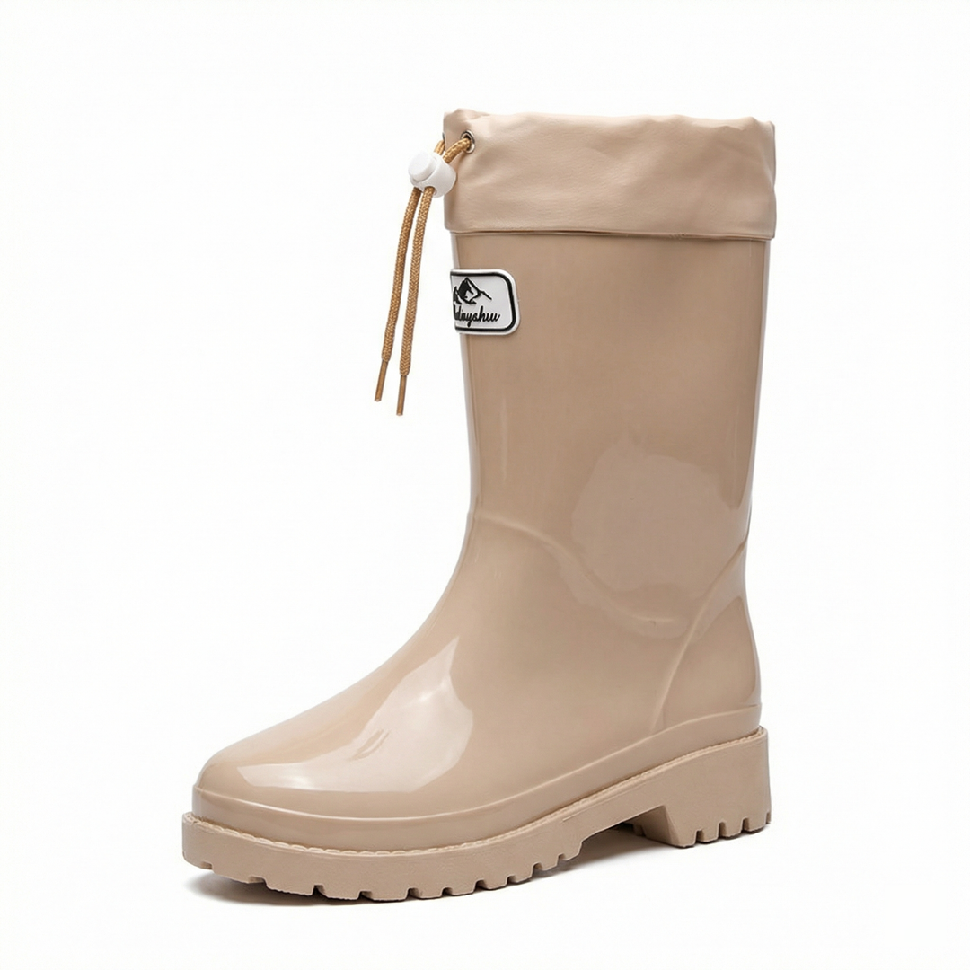 Damen Hochwertige und Stylische Gummistiefel mit Verstellbarem Schnürsystem EB