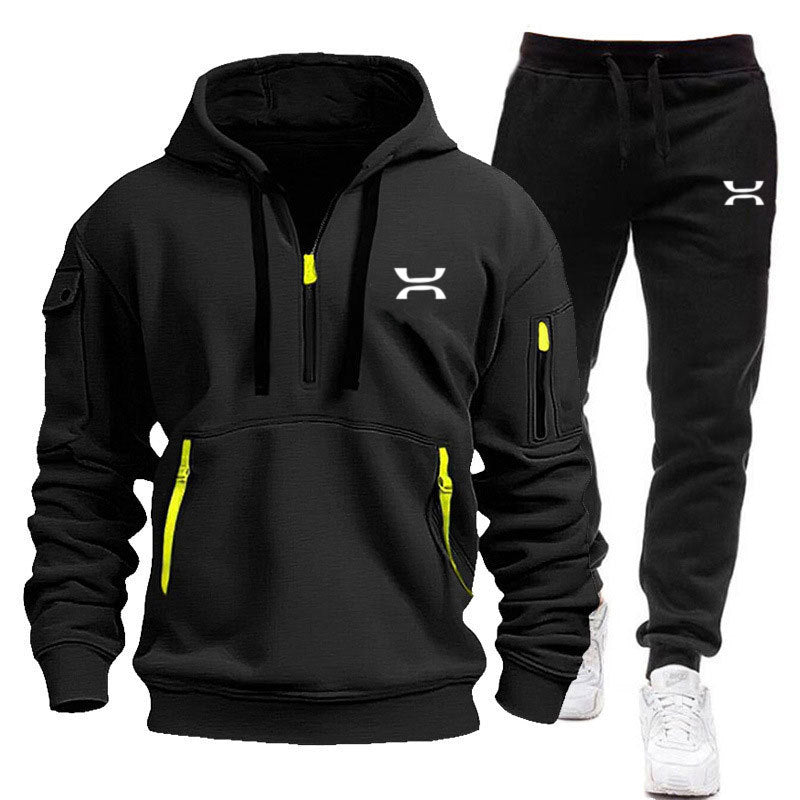 EB Herren Hoodie-Trainingsanzug mit Reißverschlusstaschen