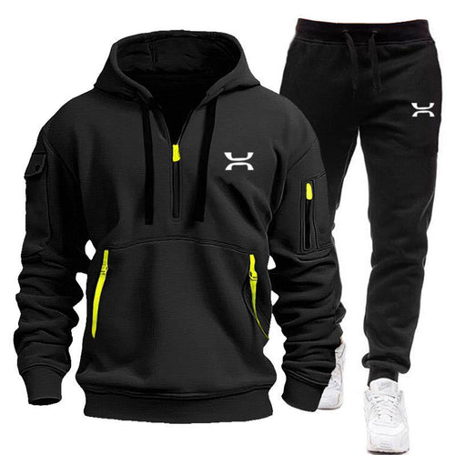 EB Herren Hoodie-Trainingsanzug mit Reißverschlusstaschen