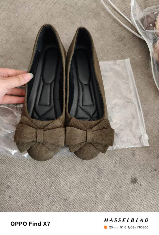 Damen Ballerinas mit modischem Schleifendetail EB