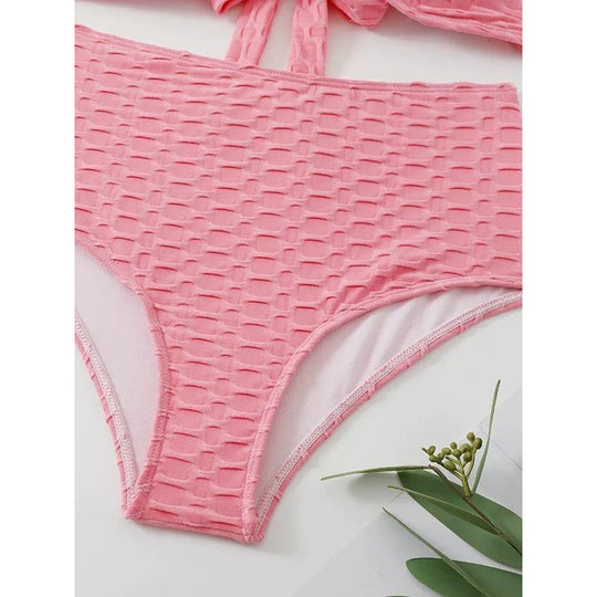 Damen Hochgeschnittener Bikini mit stylischem Knotendetail EB