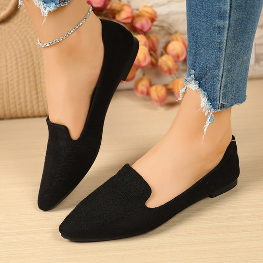 Damen modische Ballerinas mit elegantem spitzem Design EB