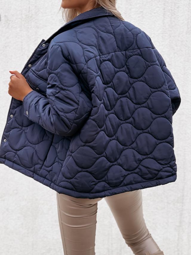 Damen gesteppte Übergangsjacke mit trendigem Oversized-Schnitt EB