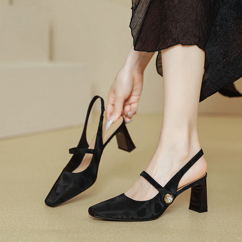 Damen Slingback-Pumps mit eleganter Schnallenverzierung EB