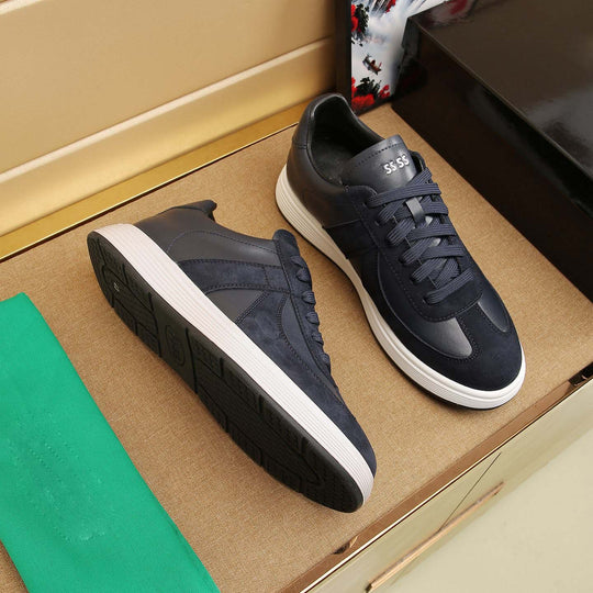 Damen modische Sneaker mit hochwertiger Leder-Oberfläche und bequemer Dämpfung EB
