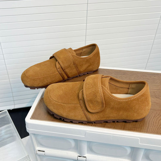 Damen Komfortable Slipper mit praktischem Klettverschluss EB