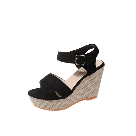Damen Wedge-Sandalen mit komfortablem Riemendesign und robustem Fußbett EB