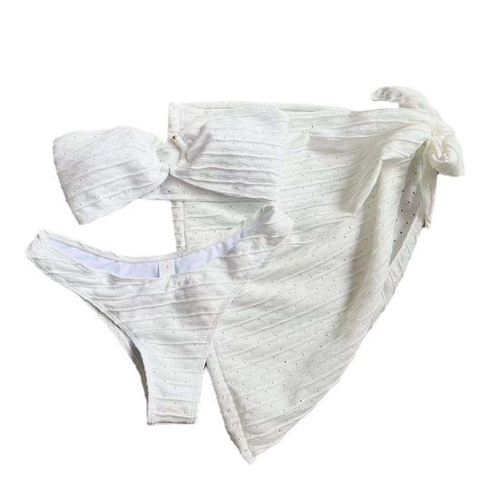 Damen Bandeau-Bikini mit elegantem Binde-Rock und raffinierten Details EB