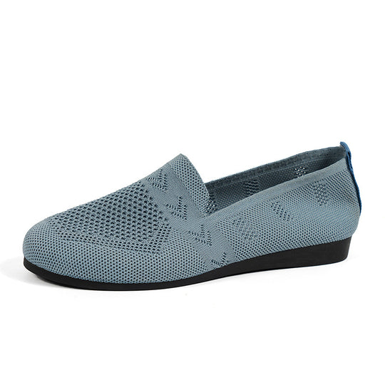 Damen Atmungsaktive Slip-On Sneakers mit flexiblem Strickdesign EB