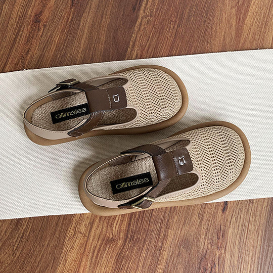 Damen Atmungsaktive Sandalen mit verstellbarem Riemen und komfortablem Fußbett EB