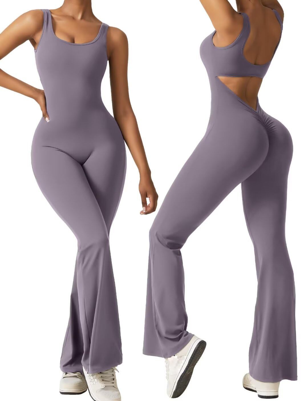 Damen Sportlicher Jumpsuit mit angeschnittenem Schnitt und trendy Cut-Outs EB