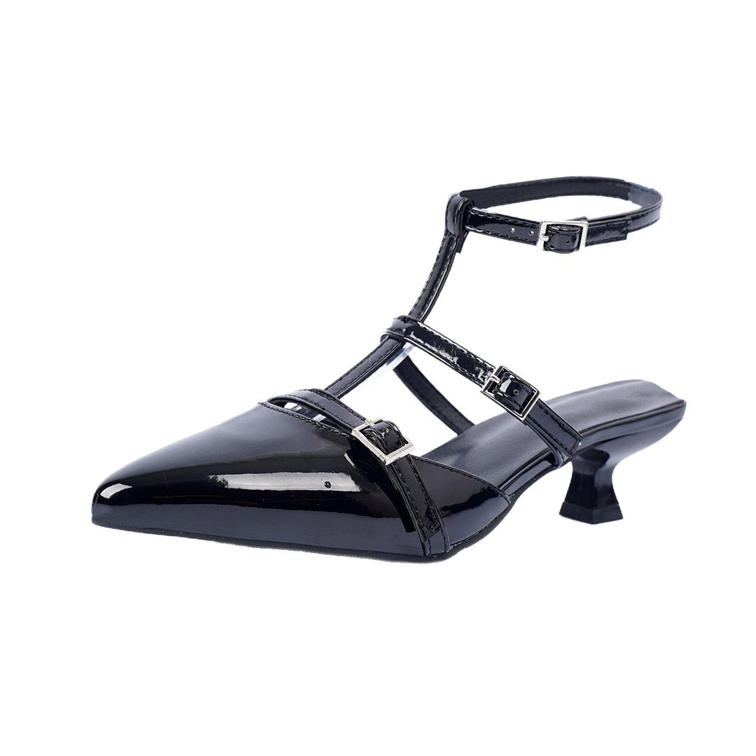 Damen Slingback-Pumps mit verstellbaren Riemen und eleganter Schnalle EB
