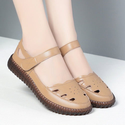 Damen Sandalen mit verstellbarem Fesselriemen und rutschfester Sohle EB