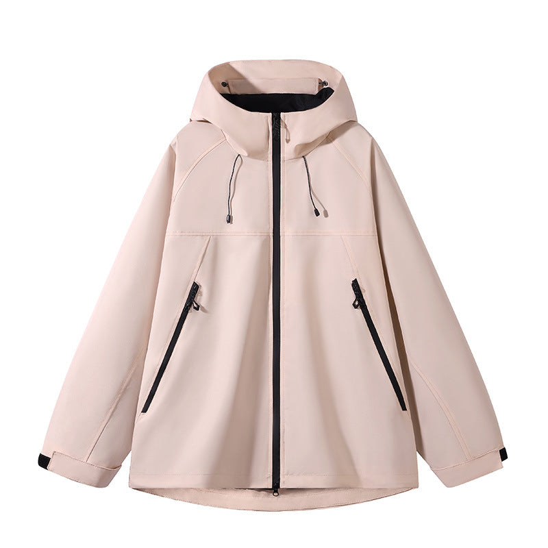Herren elastische Softshell-Hoodiejacke mit ergonomischem Raglanschnitt, Zwei-Wege-Reißverschluss und verstellbaren Klettmanschetten EB
