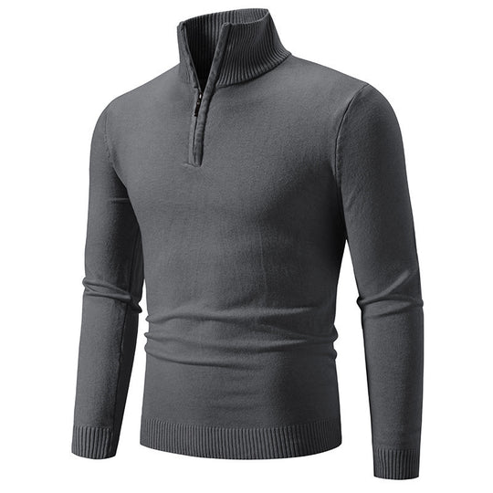 Herren modischer Pullover mit kurzem Reißverschluss EB