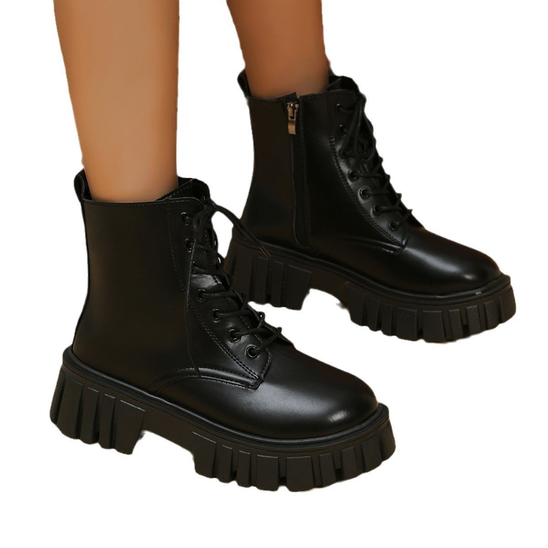 Damen Chunky Boots mit robustem Profil und praktischem Reißverschluss EB