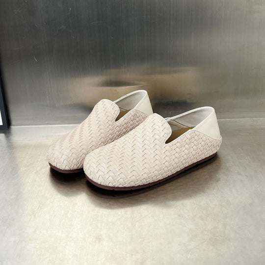 Damen Bequeme Mokassins mit raffiniertem Flechtdesign EB