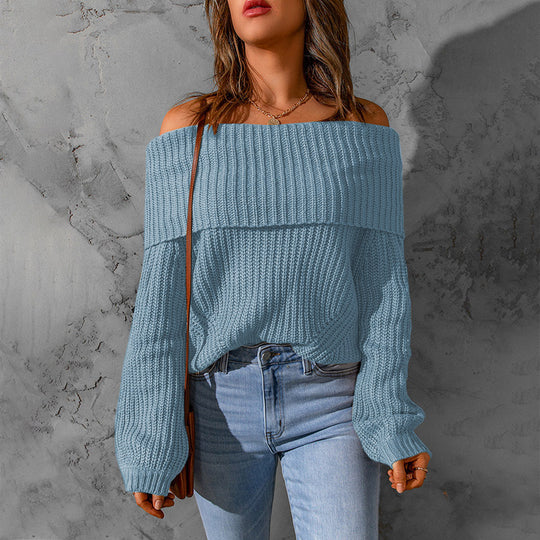 Damen Off-Shoulder Strickpullover EB
