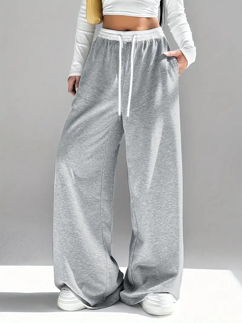 Damen Modische Freizeithose mit auffälligem Print und elastischem Bund EB