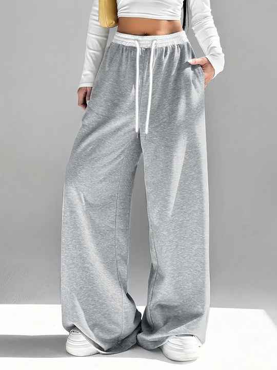 Damen Modische Freizeithose mit auffälligem Print und elastischem Bund EB