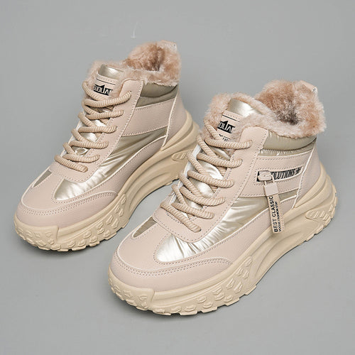 Damen High-Top Sneakers mit isolierendem Fleece und rutschfester Profilsohle EB