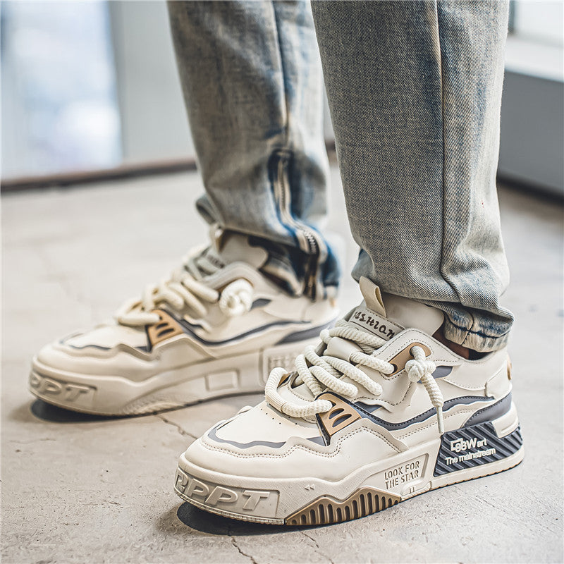 Damen Modische Plateau-Sneaker mit auffälligem Sohlen-Design EB