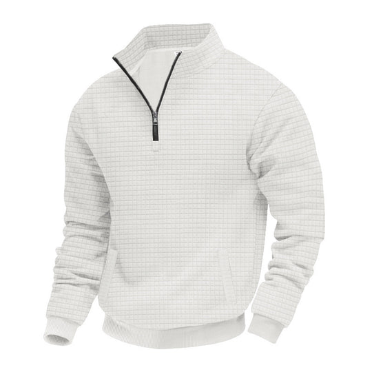 Herren sportlicher Pullover mit halbhoch geschlossenem Kragen EB