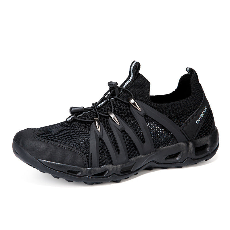 Damen Atmungsaktive Outdoor-Sneaker mit elastischem Schnellschnürsystem EB