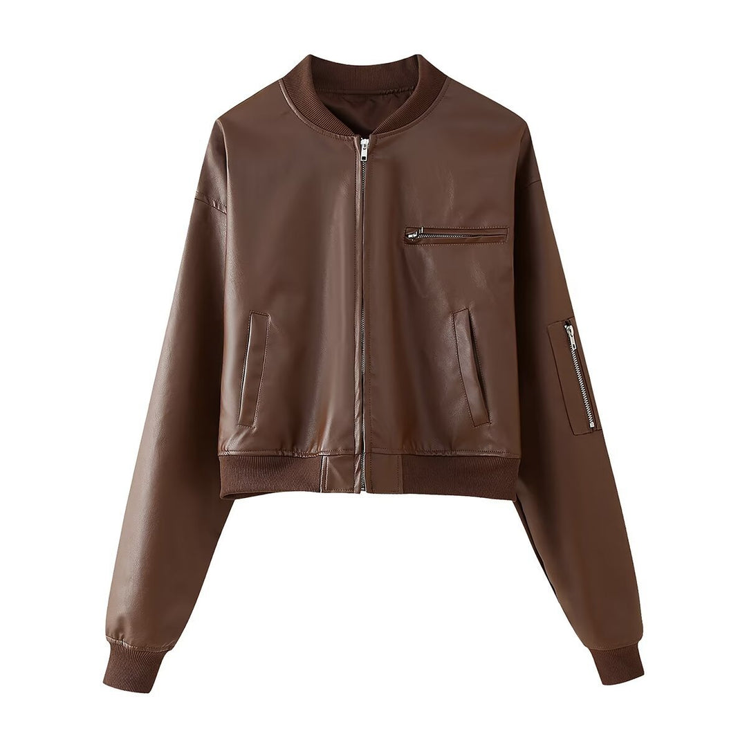 Damen modische Bomberjacke im lässigen Look mit praktischen Taschen EB