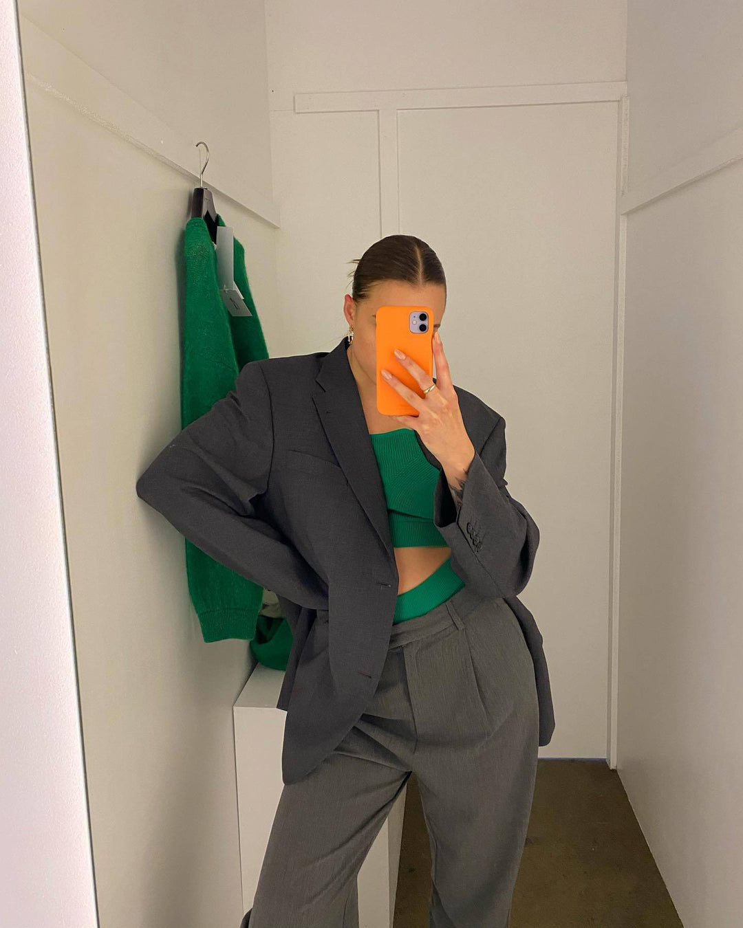Damen Sportliches Crop-Top und High-Waist-Höschen-Set EB