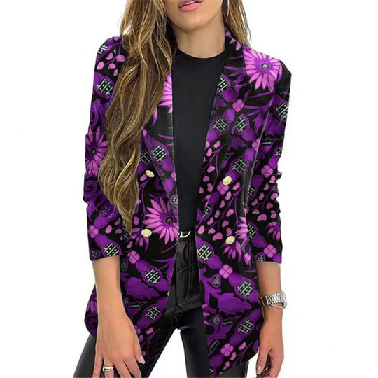 Damen Eleganter Blazer mit floralem Muster EB