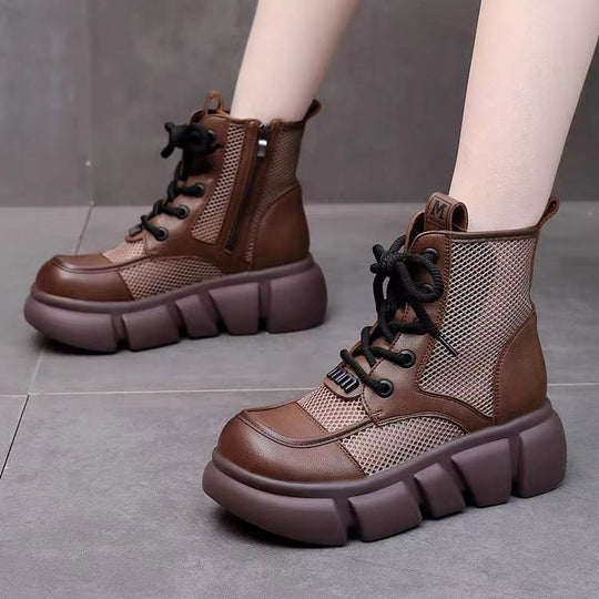 Damen Chunky Sneakers mit atmungsaktiver Mesh-Oberfläche und robuster Sohle EB