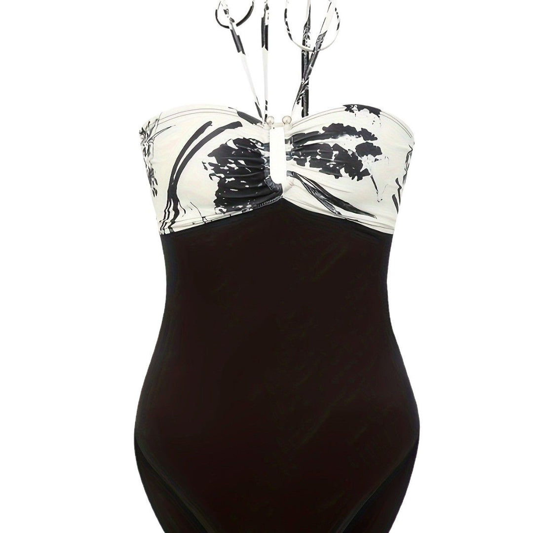 Damen Bandeau-Badeanzug mit modischem Halter-Design und eleganten Details EB