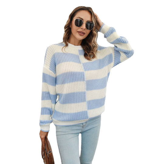 Damen Strickpullover mit Streifenmuster von EB